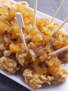 Popcorn Chicken with Pineapple Bourbon Sauce Picture