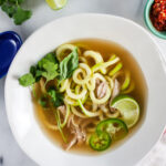 Thai Chicken Soup with Zucchini Noodles Photo