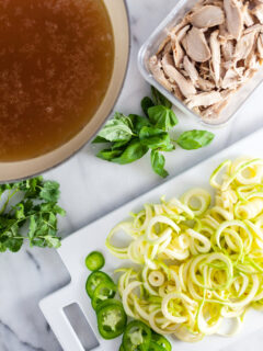 Thai Chicken Soup with Zucchini Noodles Picture