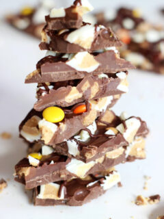 Triple Chocolate Ultimate Peanut Butter Cup Bark Image