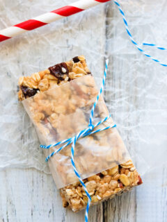 Oatmeal Raisin No Bake Granola Bars Image