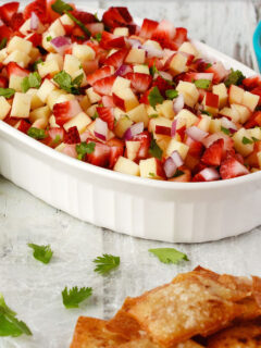 Fruit Salsa with Cinnamon Wonton Chips Photo