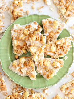 Salted Peanut Butterscotch Caramel Corn Bark Pic