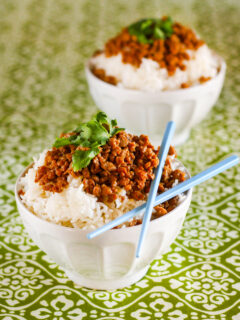 Gluten Free Korean Turkey and Rice Bowl Image