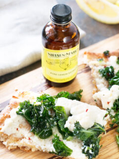 Grilled Lemon Kale Ricotta Flatbread Image
