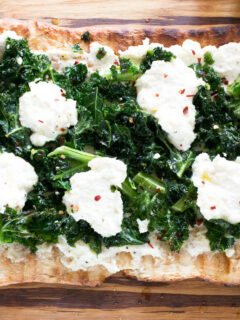 Grilled Lemon Kale Ricotta Flatbread Photo