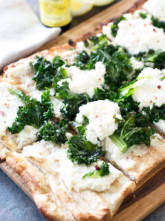 Grilled Lemon Kale Ricotta Flatbread Picture