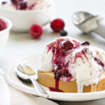 No Churn Roasted Berry Vanilla Bean Ice Cream Photo
