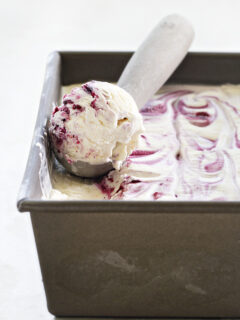 No Churn Roasted Berry Vanilla Bean Ice Cream Picture