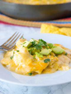 White Chicken Enchilada Skillet Image