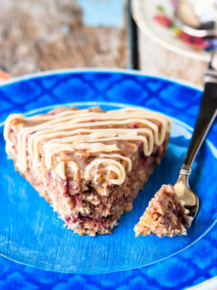 Banana Oatmeal Cake with Berries Image