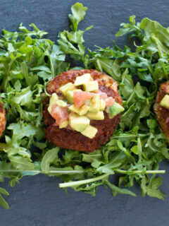 Crispy Crab Cakes with Avocado Grapefruit Salsa Image