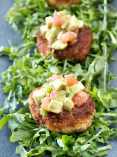 Crispy Crab Cakes with Avocado Grapefruit Salsa Pic