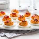 Harissa Goat Cheese Deviled Eggs Photo