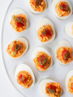 Harissa Goat Cheese Deviled Eggs Picture