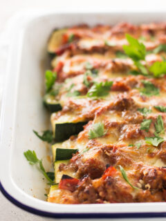 Italian Sausage Stuffed Zucchini Boats Image