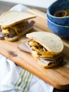 Roast Beef and Cheddar Sandwiches Image
