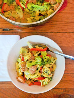 Sausage Broccoli Tortellini Skillet Image