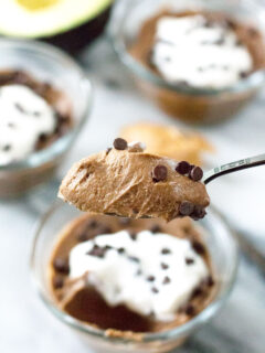 Chocolate Avocado Pudding with Coconut and Peanut Butter Pic