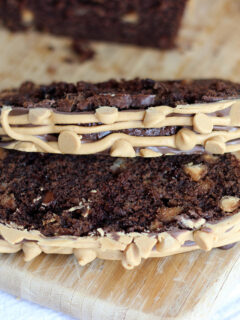 Chocolate Peanut Butter Cup Banana Bread Image