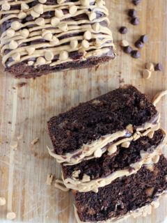 Chocolate Peanut Butter Cup Banana Bread Picture