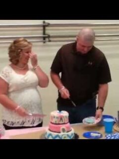 Couple Uses Cake to Reveal Gender of Impending Triplets