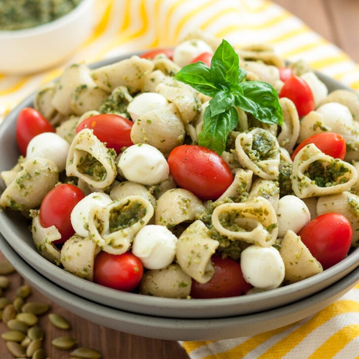 Gluten Free Pasta Salad with Pumpkin Seed Pesto Photo