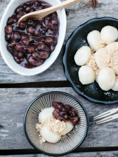 Kinako Mochi with Red Bean Paste Image