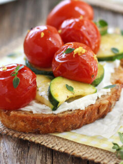 Roasted Zucchini and Tomato Crostini Photo
