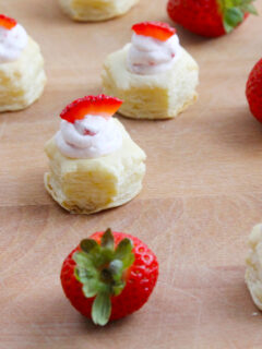 Strawberry Cream Puff Pastry Cups Image