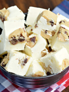 White Chocolate Cookie Dough Fudge Photo