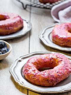 Blueberry Bourbon Brioche Doughnuts Image