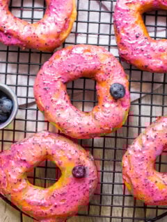 Blueberry Bourbon Brioche Doughnuts Photo