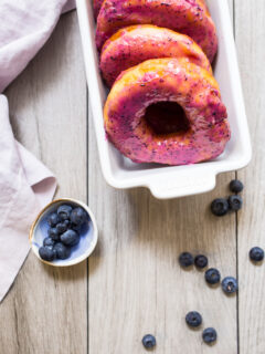 Blueberry Bourbon Brioche Doughnuts Picture