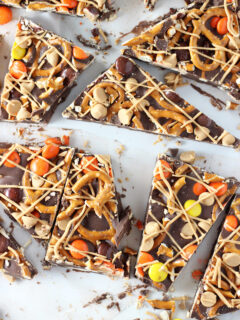 Chocolate Peanut Butter Pretzel Bark Pic