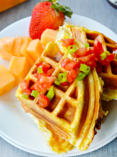 Egg and Cheese Waffle Sandwiches Image