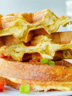 Egg and Cheese Waffle Sandwiches Picture