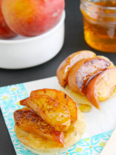 Grilled Peach Puffs Picture