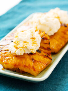 Grilled Pineapple with Mascarpone Whipped Cream Photo