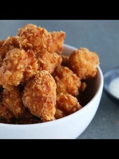 How to Make Cheddar Ranch Popcorn Chicken