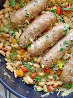 Italian Sausage and White Beans Skillet Image