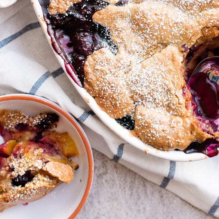 Oatmeal Cookie Blueberry Peach Cobbler Photo