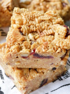 Peanut Butter Honey Cereal Bars Photo