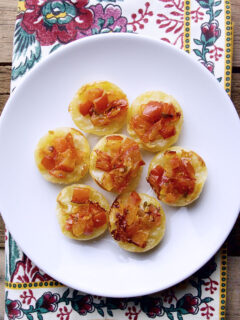 Upside Down Tomato Basil Tartlets Pic