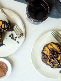Vegan Cookie Dough Brownie Pancakes Photo