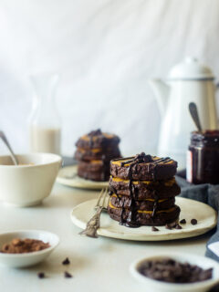 Vegan Cookie Dough Brownie Pancakes Pic