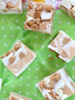 White Chocolate Peanut Butter Cup Fudge Photo