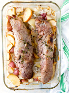Apple Cider Pork Tenderloin with Potatoes and Apples Picture