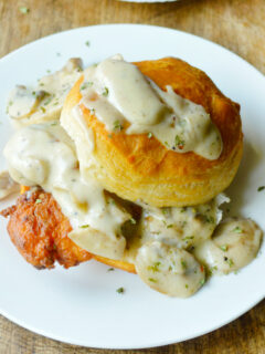 Chicken Biscuits with Mushroom Gravy Image