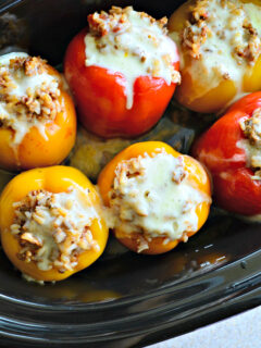 Slow Cooker Stuffed Peppers with Beef Image